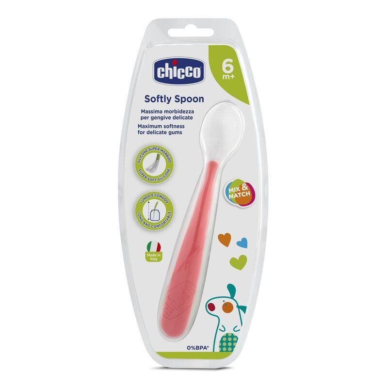 CHİCCO 080 YUMUŞAK SİLİKON KAŞIK 6 AY+ KIRMIZI
