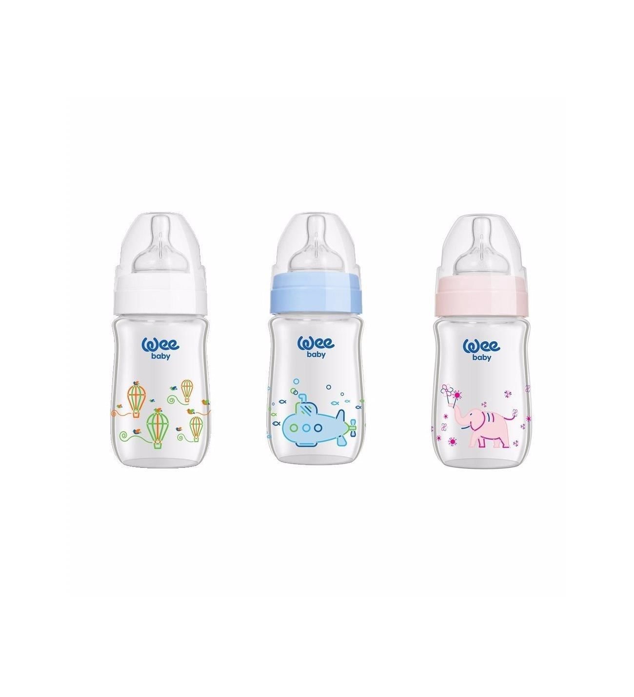 Wee Baby 140 Klasik Plus Geniş Ağızlı Isıya Dayanıklı Cam Biberon 180 ml