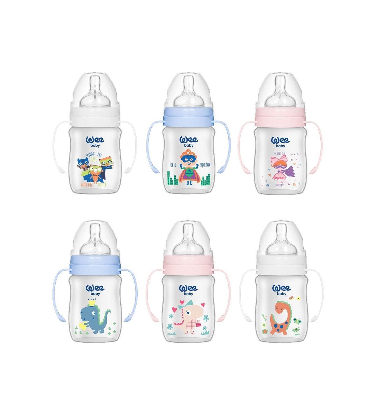 Wee Baby 138 Klasik Plus Geniş Ağızlı Kulplu PP Biberon 250 ml