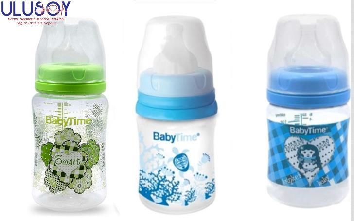 BABYTİME BT075 SİLİKON UÇLU GENİŞ AĞIZLI PP BİBERON 250ML