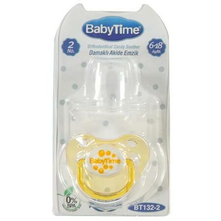 BABYTİME BT132-2 SİLİKON,DAMAKLI,KORUYUCU,KAPAKLI,AKİDE GÖVDELİ EMZİK NO:2