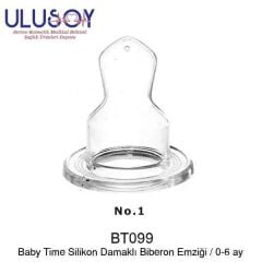 BABYTİME BT099 SİLİKON DAMAKLI BİBERON EMZİĞİ NO:1