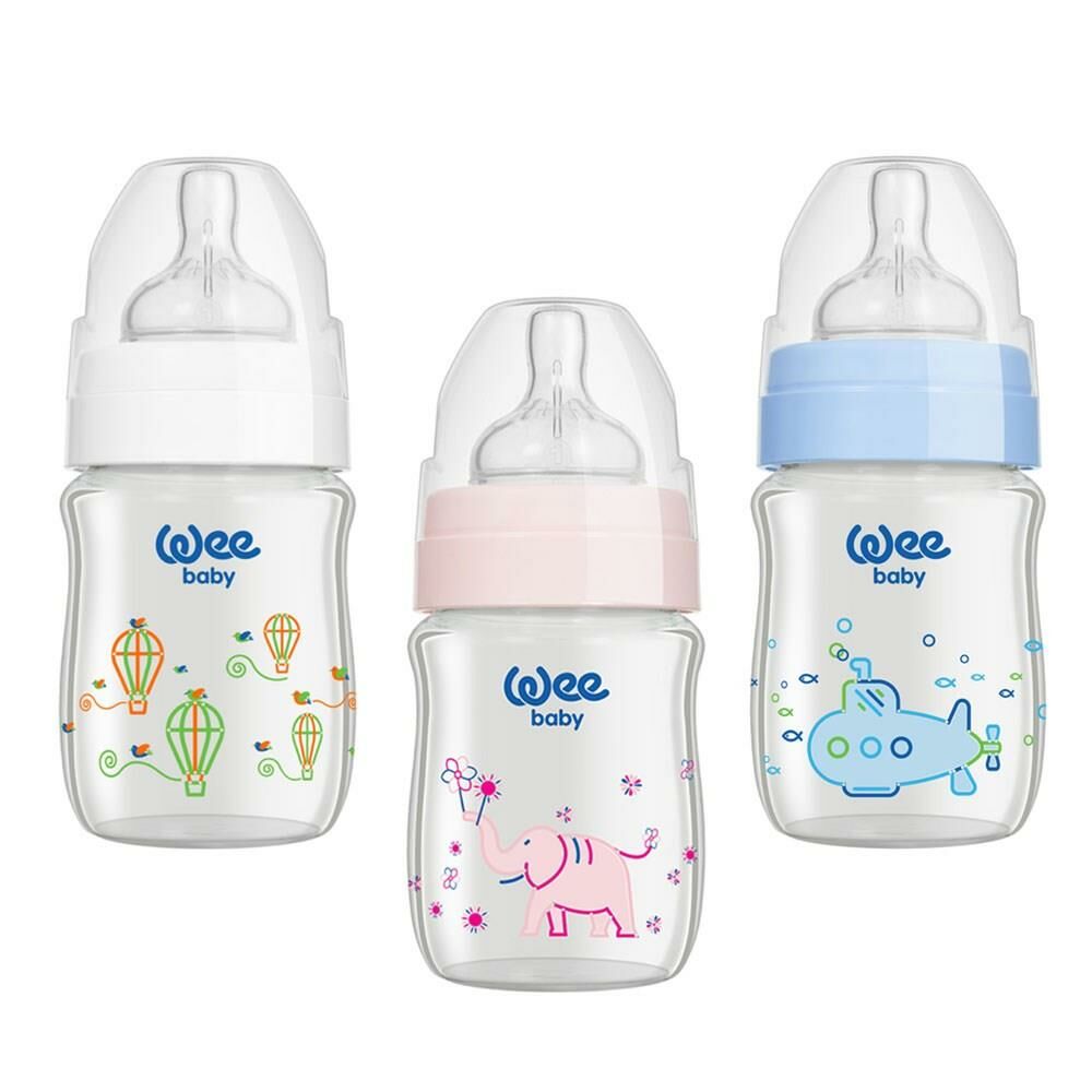 Wee Baby 284 Klasik Plus Geniş Ağızlı Isıya Dayanıklı Kulplu Cam Biberon 280 ml