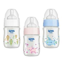 Wee Baby 284 Klasik Plus Geniş Ağızlı Isıya Dayanıklı Kulplu Cam Biberon 280 ml
