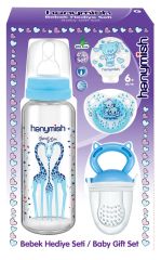 HANYMİSH 653 BEBEK 4'LÜ MAVİ HEDİYE SET