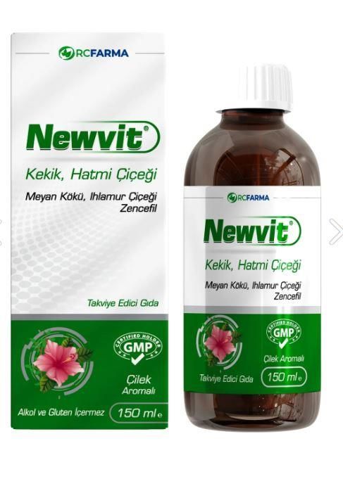 NEWVİT KEKİK,HATMİ ÇİÇEĞİ ŞURUP 150 ML ( RCFARMA )