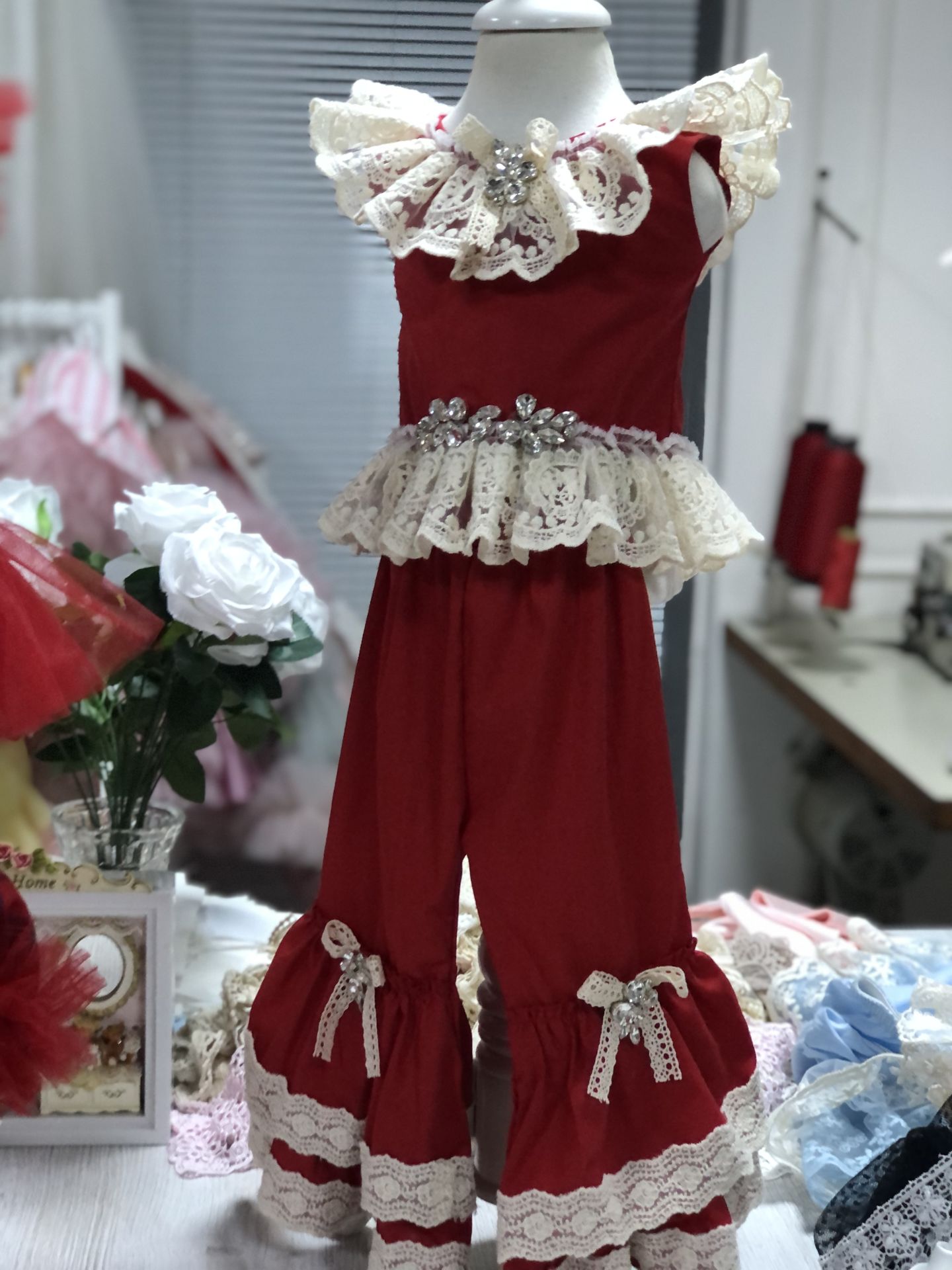 Red Blouse And Pants