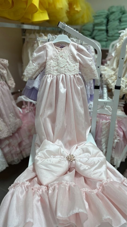 Light Pink Silk Fabric Gown