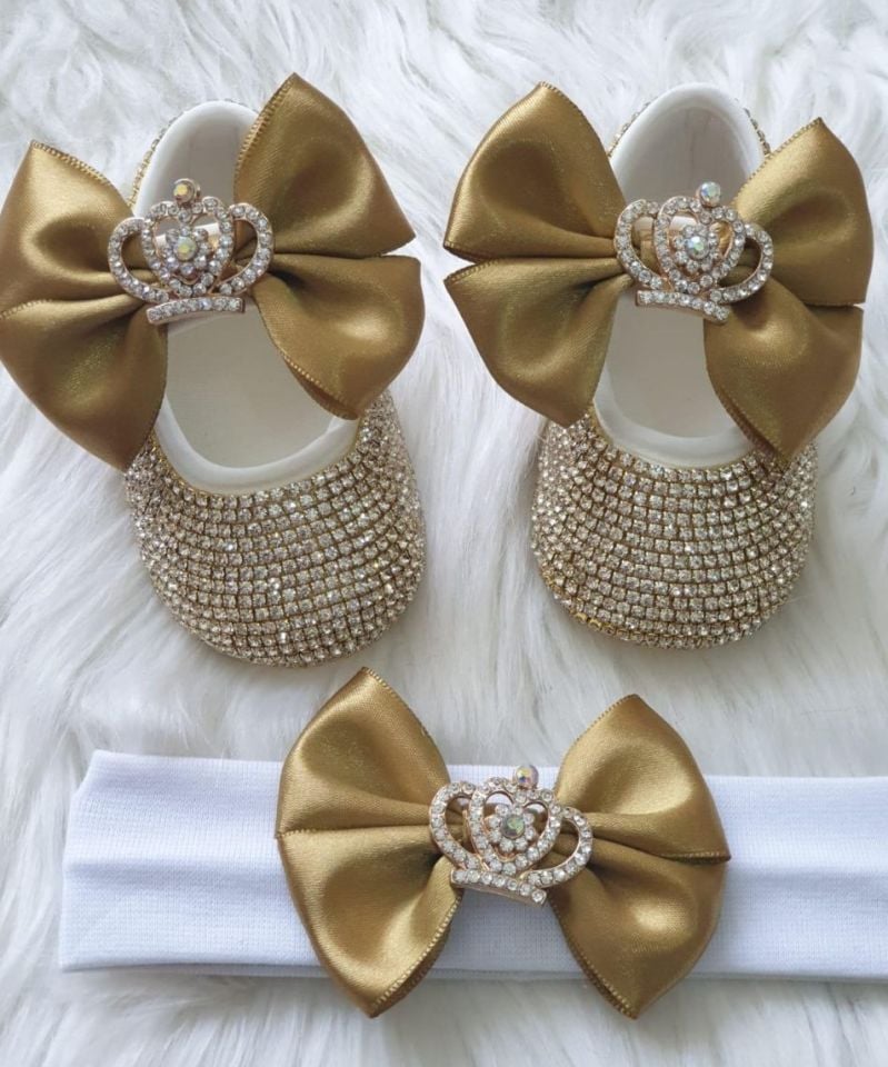 Grace Crystal Shoes and Headband