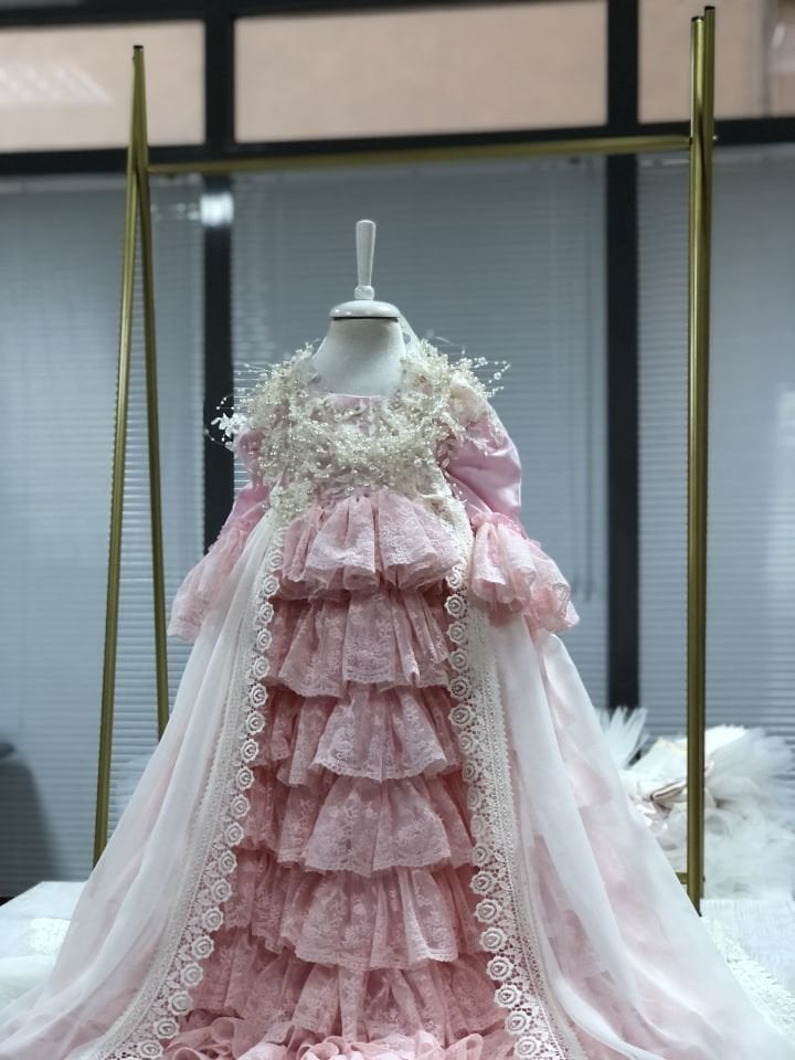 Pear Long Baby And Girl Dress