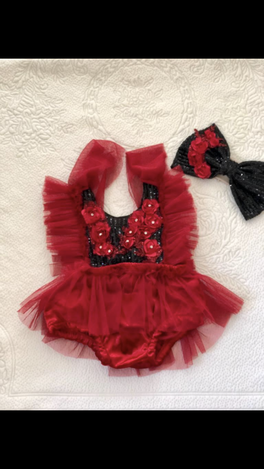 Red Velvet Romper