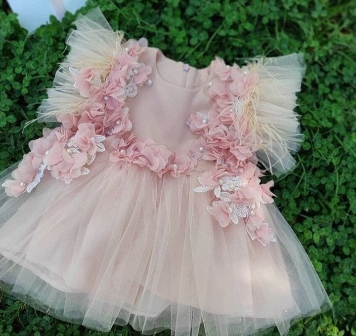 Pink Flowers Romper dress