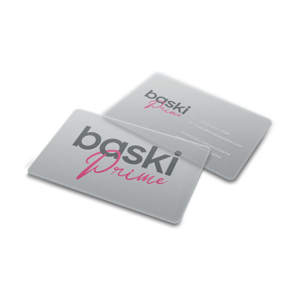 Şeffaf Kartvizit 500 Adet - 8.6x5.4cm - Tek Yüz Baskı - Yatay - Lak Yok