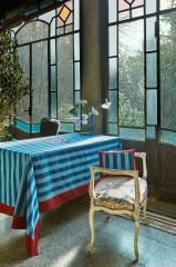 COTTON CLOTH 180x270cm Nizam Stripes Ferozi Sugar