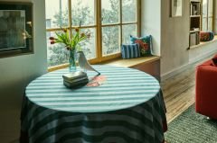 COTTON CLOTH 180x270cm Nizam Stripes Ferozi Sugar