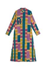 LONG OPEN KURTA Ankara Mustard