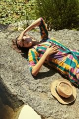 LONG OPEN KURTA Ankara Mustard