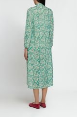 LONG KURTA Arabesque Design Natural Turquoise