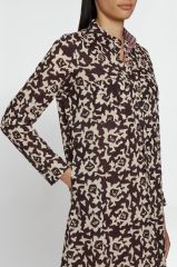 SHORT KURTA Arabesque Design Natural Coffee