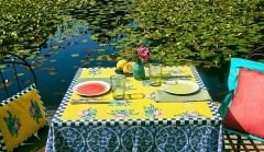 COTTON CUSHION 30x40cm Tiles Yellow