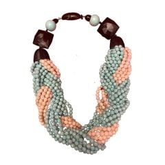 WHİTE TURQUOİSE TWİST NECKLACE
