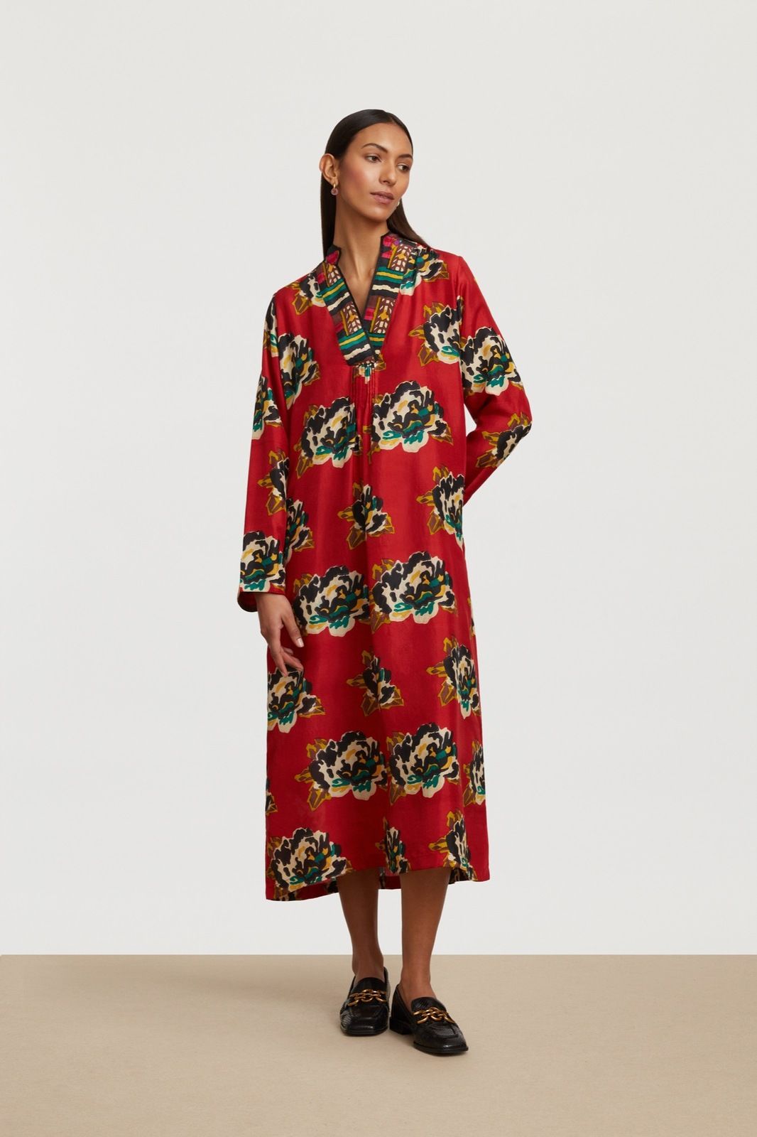 Radha Kaftan Tamale Peony Red