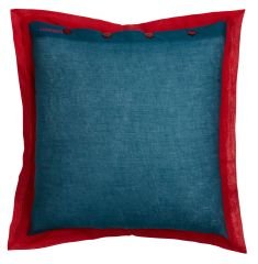 Organza Cushion Cover 45x45cm Bicolor Peacock Red