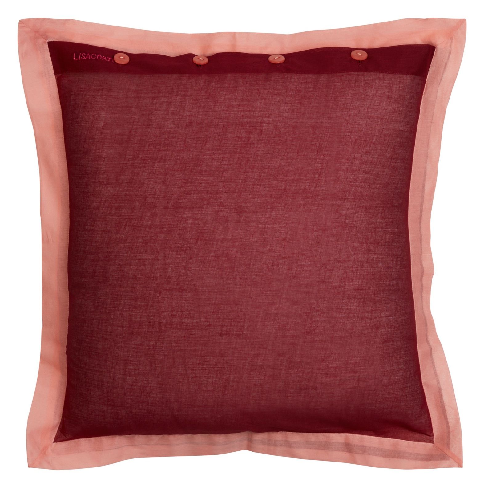 Organza Cushion Cover 45x45cm Bicolor Maroon Peach