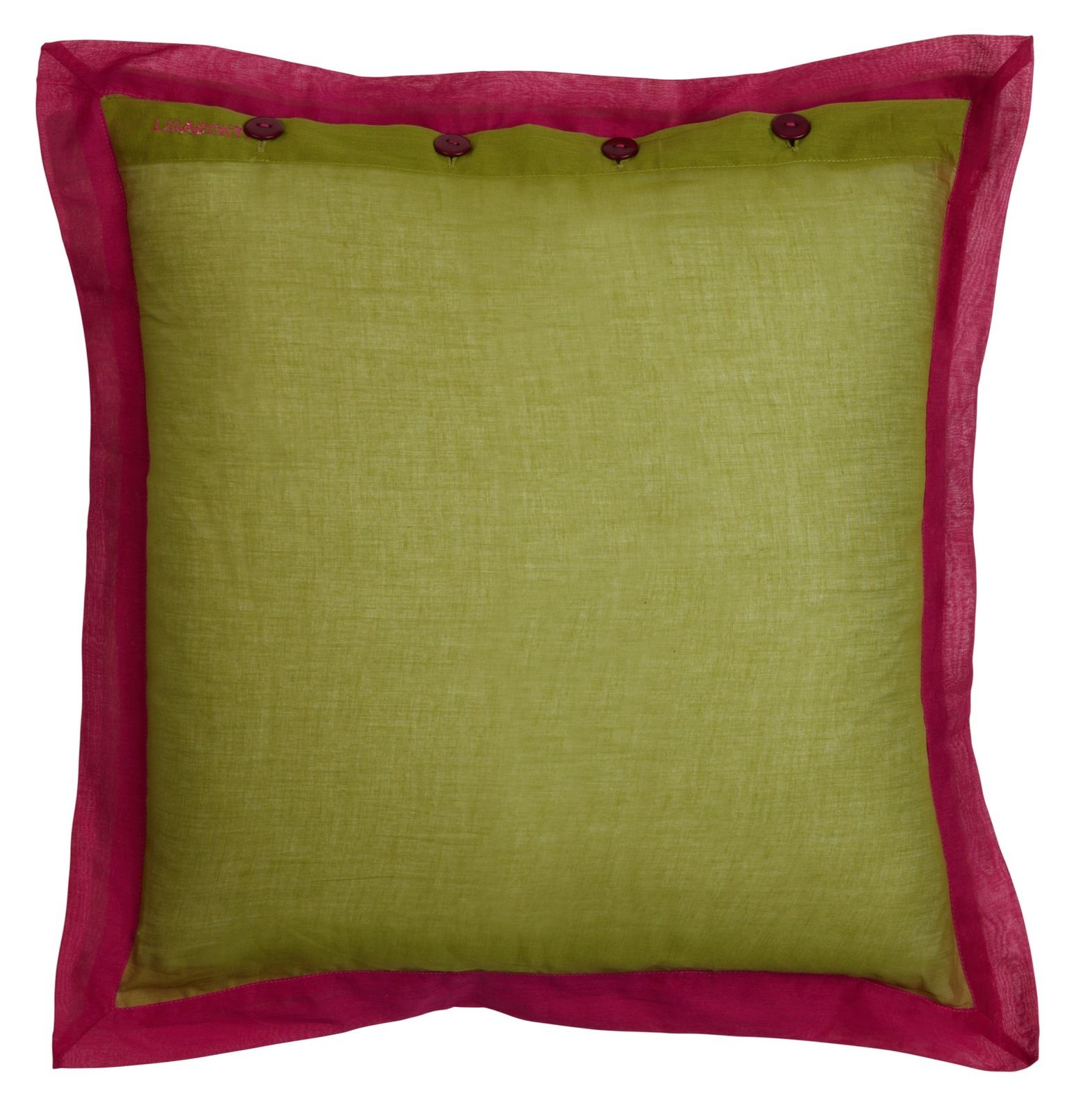 Organza Pillow Cover 45x45cm Bicolor Leaves Green Purple
