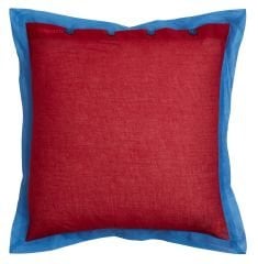 Organza Cotton Cushion 45x45cm Bicolor Cherry Red Pervinch