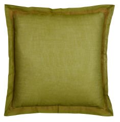 Organza Pillow Cover 45x45cm Bicolor Peach Leaves Green