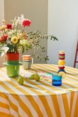 Cotton Cloth 180x350cm La Veste X Lisa Corti Nizam Stripes Yellow Natural