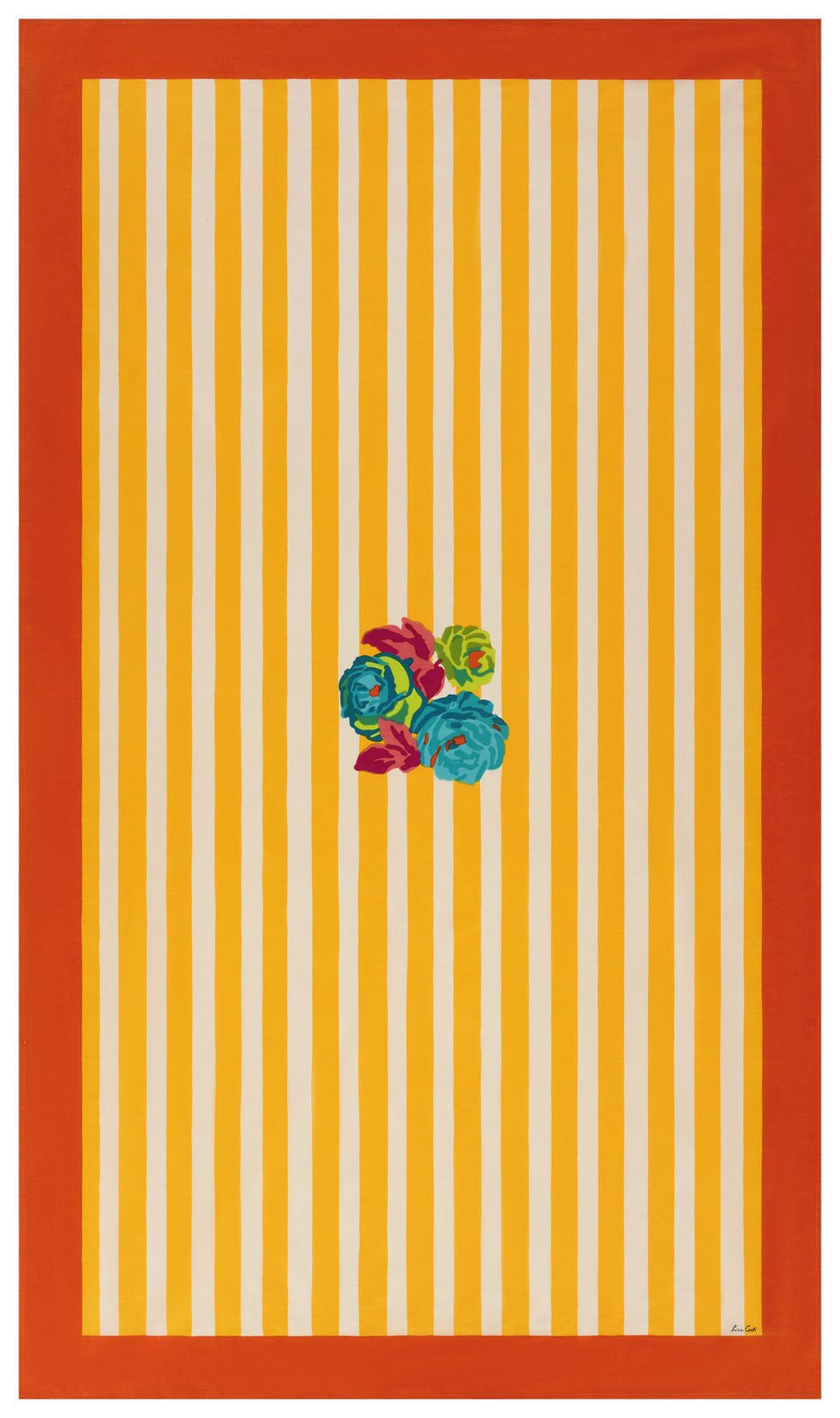 Cotton Cloth 180x350cm La Veste X Lisa Corti Nizam Stripes Yellow Natural