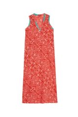 Cheack Dress Damask Design Red