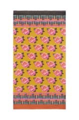 Wool Silk Scarf 100x200cm Tamale Peony Chutney