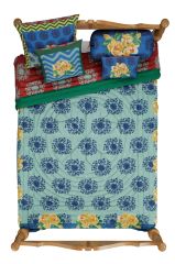 Reversible Quilt 250x270cm Planet Blue Celadon