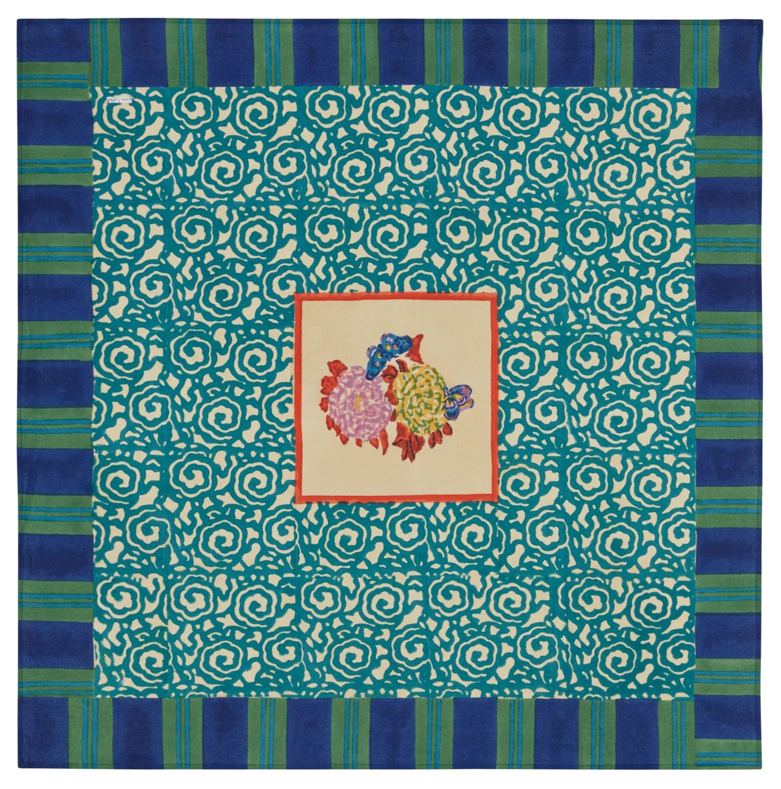 Cotton Cloth 110x110cm Knight Peacock