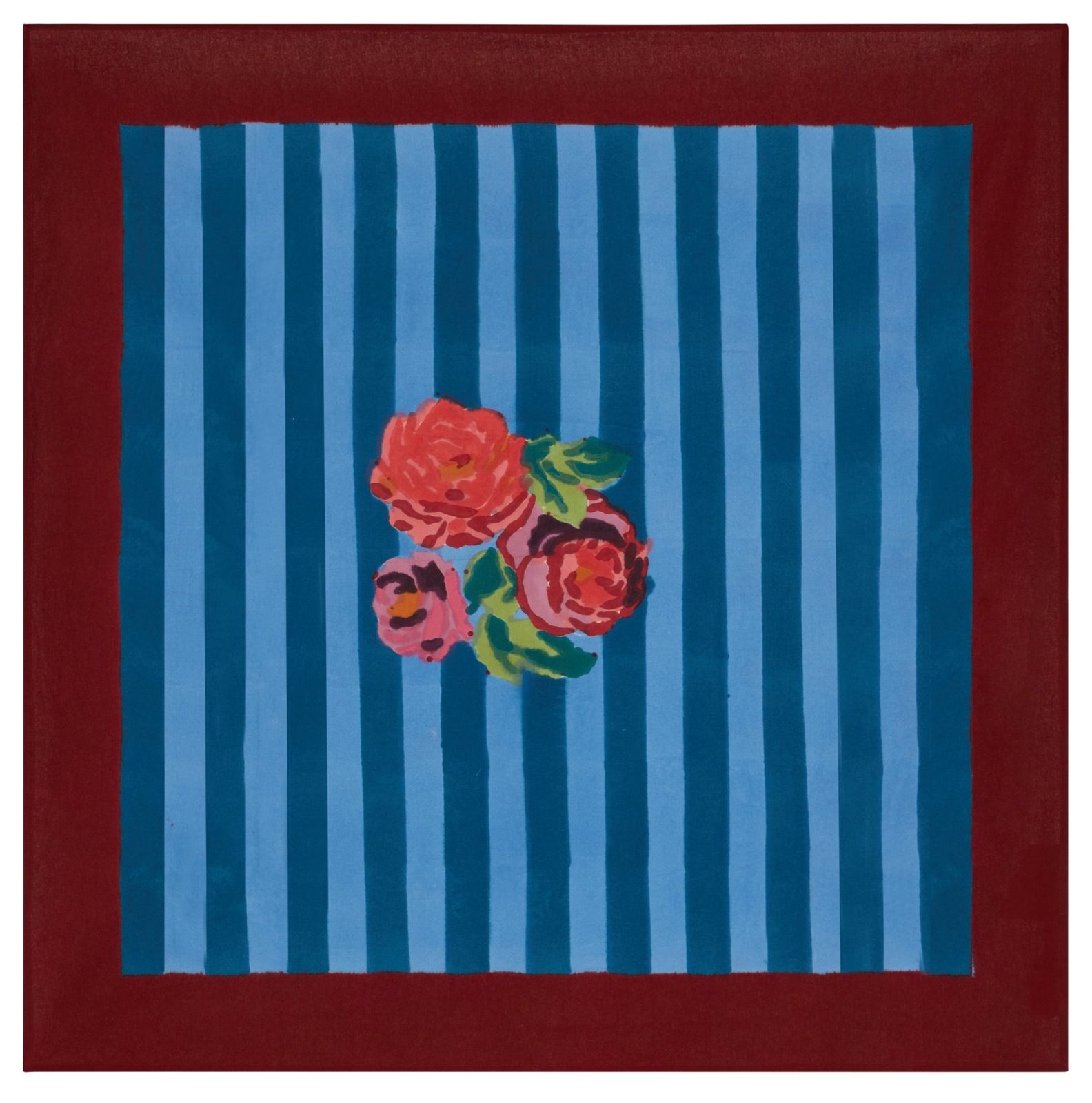 Cotton Cloth 110x110cm Nizam Stripes Ferozi Sugar