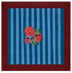 Cotton Cloth 110x110cm Nizam Stripes Ferozi Sugar