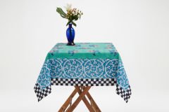 Cotton Cloth 110x110cm Tiles Green
