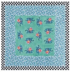 Cotton Cloth 110x110cm Tiles Green