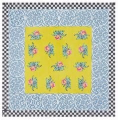 Cotton Cloth 110x110cm Tiles Yellow