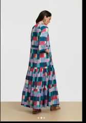 RAMBAGH DRESS GEESBAND PEACOCK
