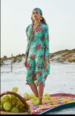 RADHA KAFTAN SILK RAMYE AQUA