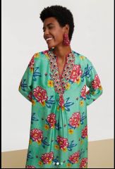RADHA KAFTAN SILK RAMYE AQUA