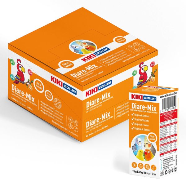 KIKI Excellent Kuş Diare-Mix 25 ml. 16 Adet (Kutu)
