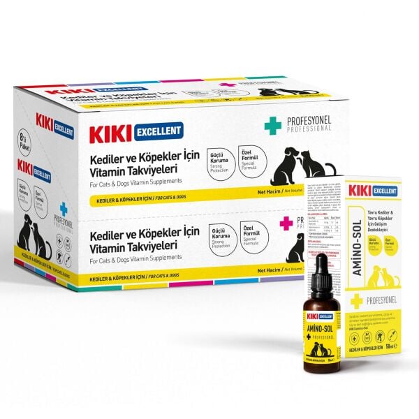 KIKI Excellent Kedi & Köpek Amino-Sol Şurup 50 ml. 8 Adet (Kutu)