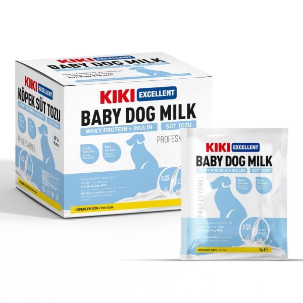 KIKI Excellent Köpek Süt Tozu Saşe (Whey Protein & İnulin) 5 gr. 30 Adet (Kutu)