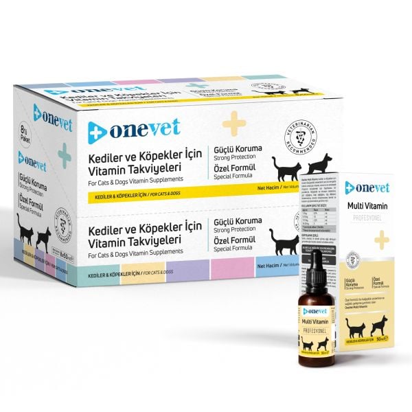 OneVet Kedi & Köpek Multi Vitamin Şurup 50 ml. 8 Adet (Kutu)