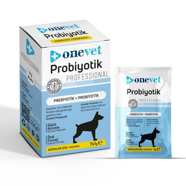 OneVet Köpek Probiyotik & Prebiyotik Saşe 1 gr. 7 Adet (Kutu)